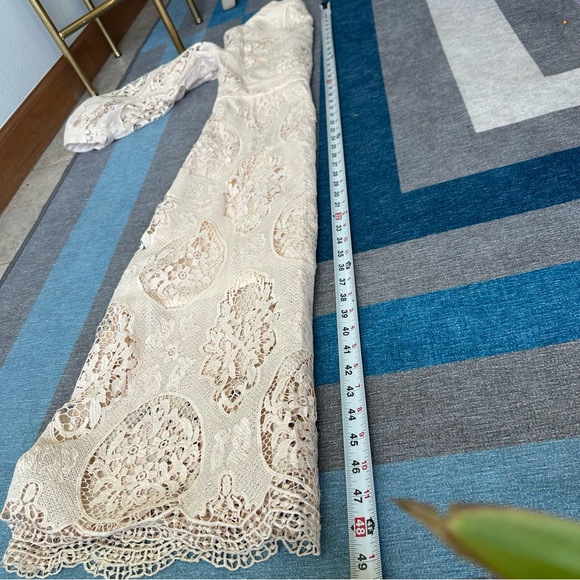 Maje // Romy Guipure Lace Cream Midi dress Size 6 Boho bridal crochet - Picture 13 of 15